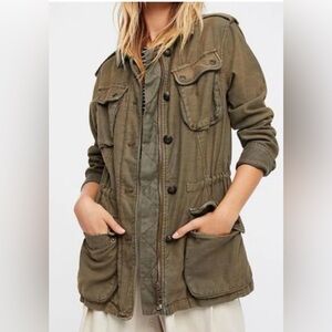 Free People Women's Olive Utility Jacket, Size S